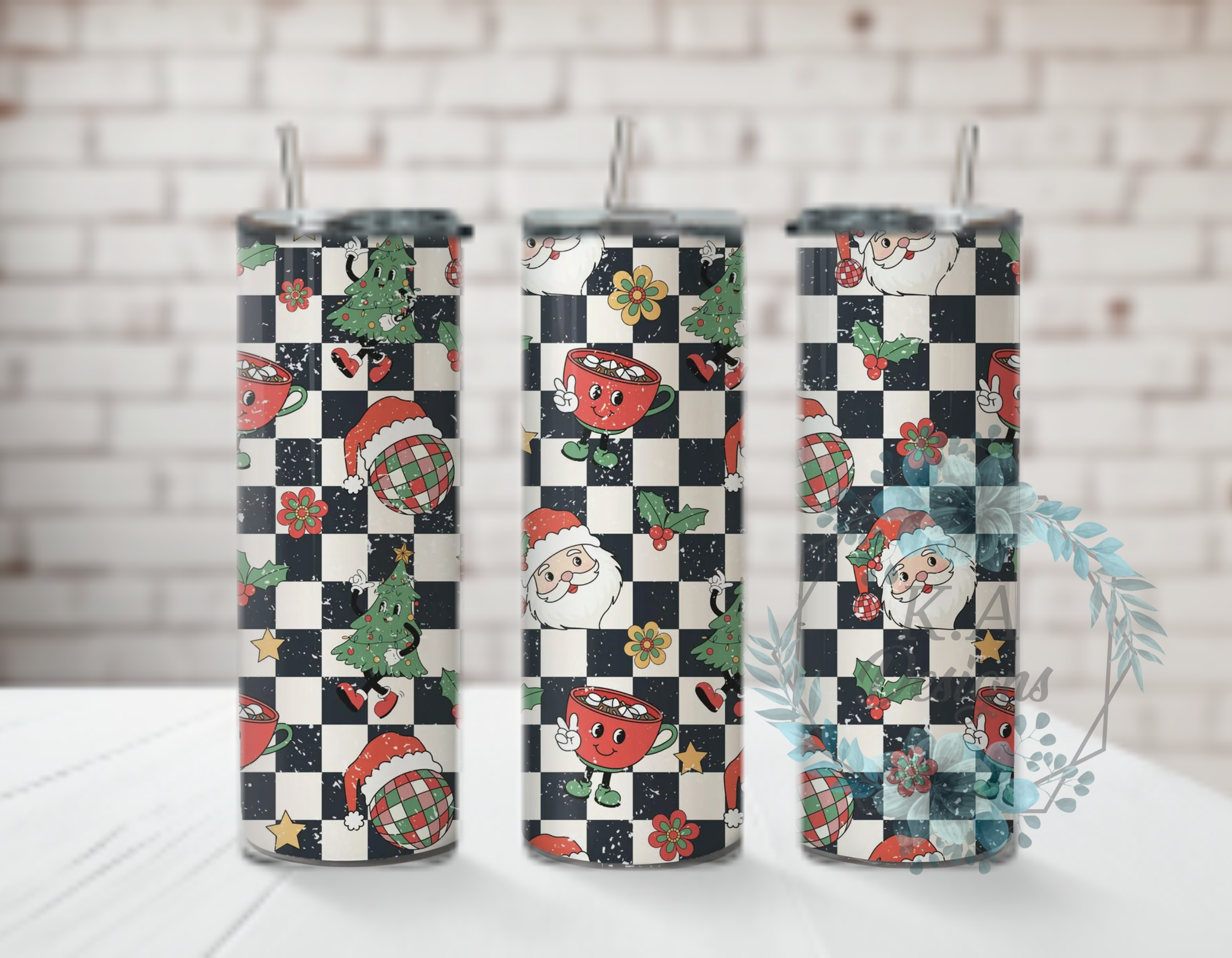 Retro Christmas Tumbler