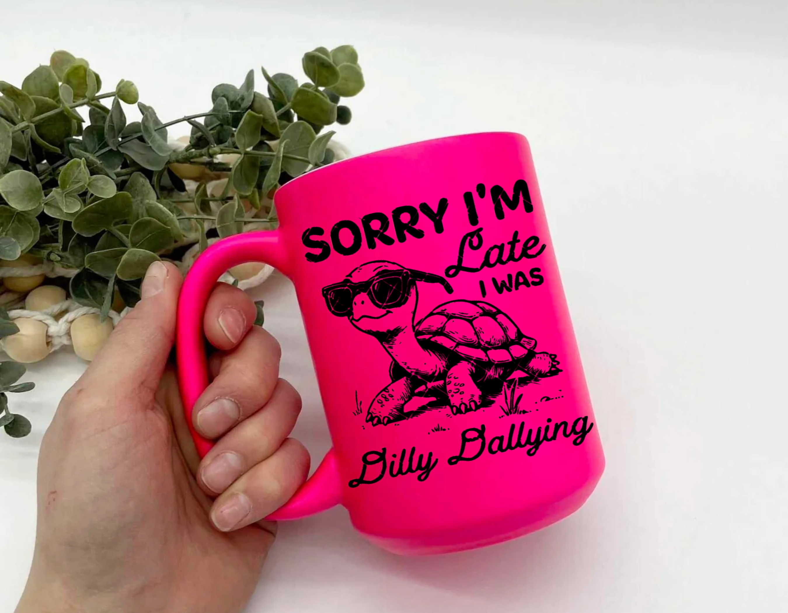 Dilly Dallying Neon Mug