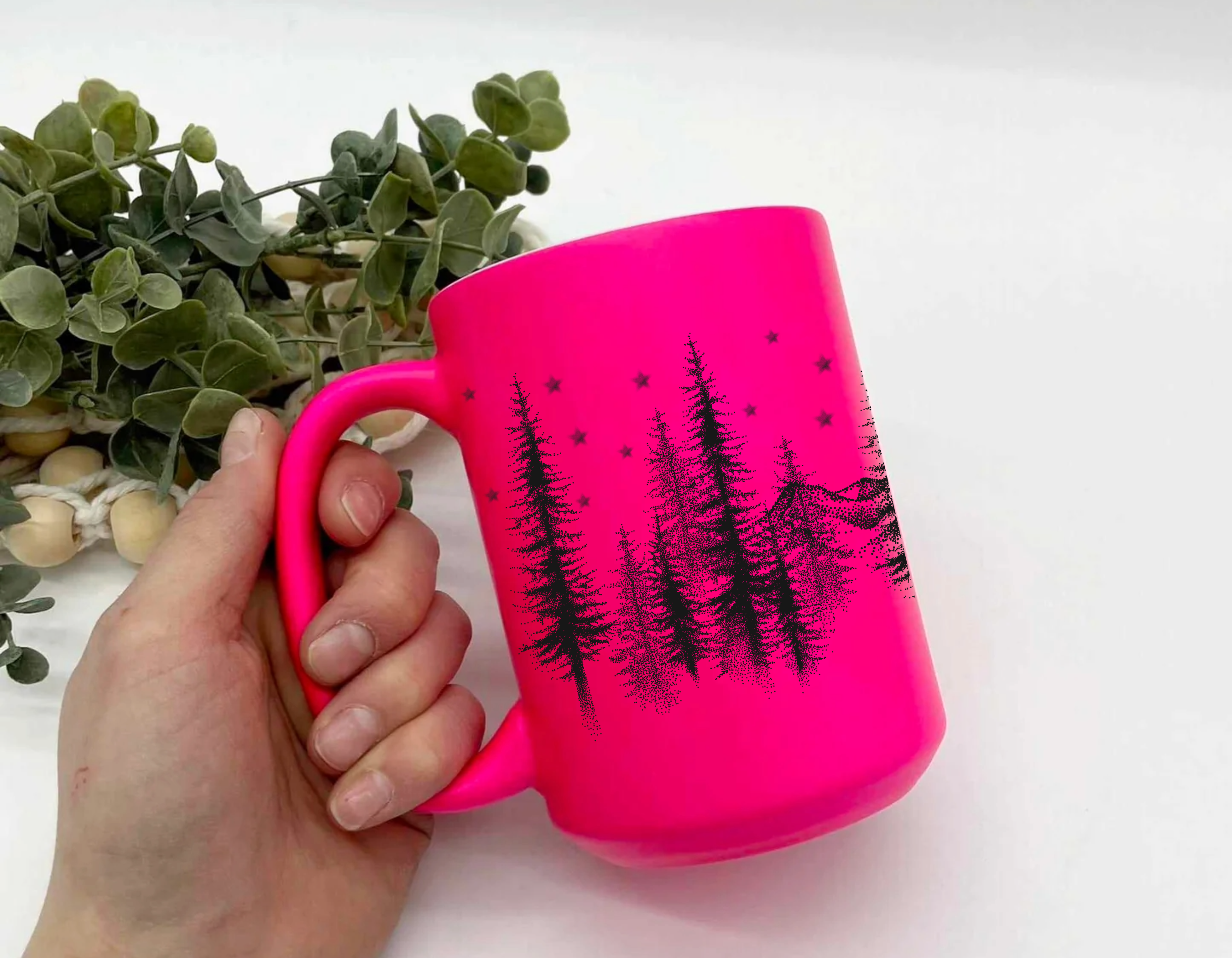 Stary Forrest Neon Mug