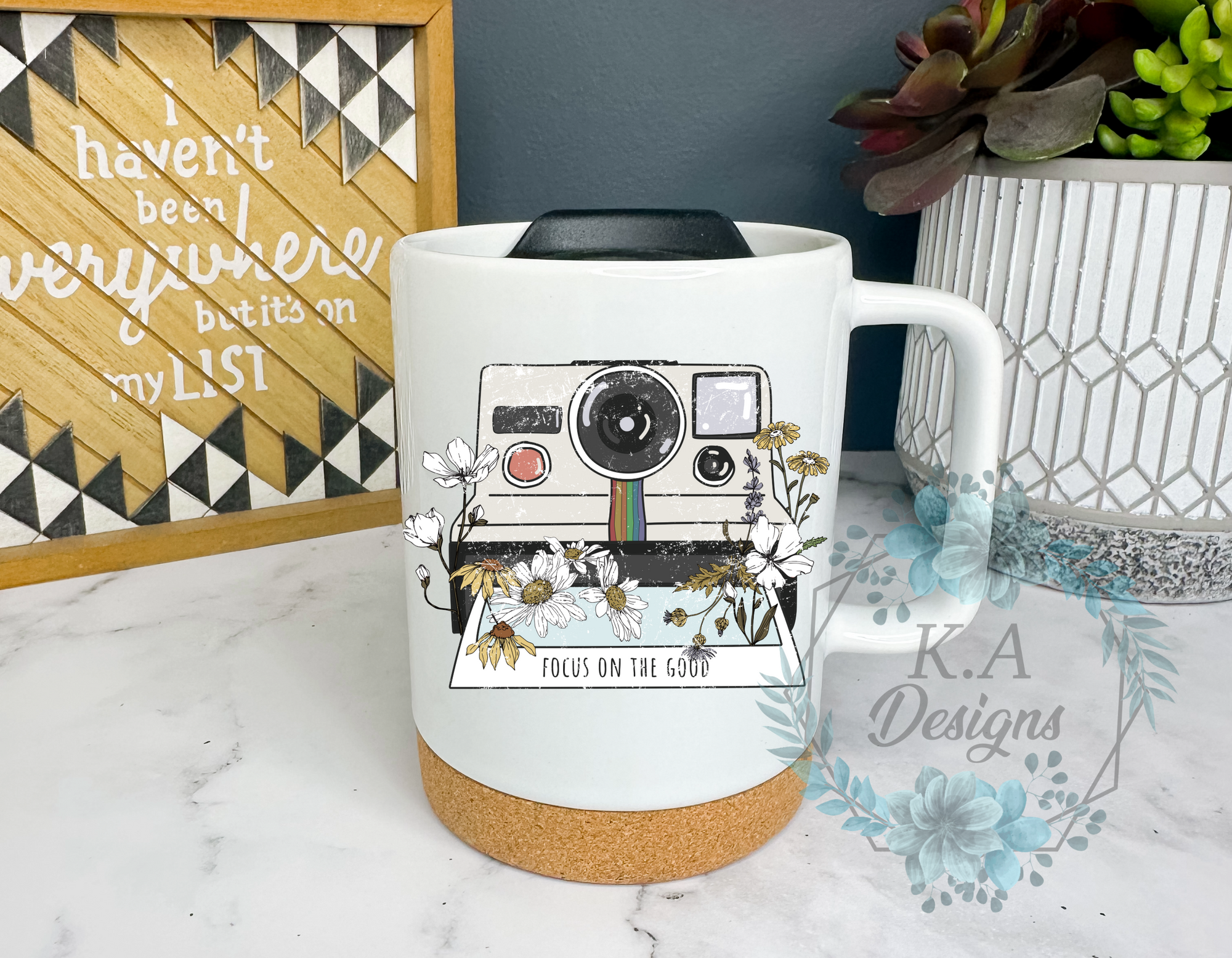 Focus On The Good Cork Bottom Mug