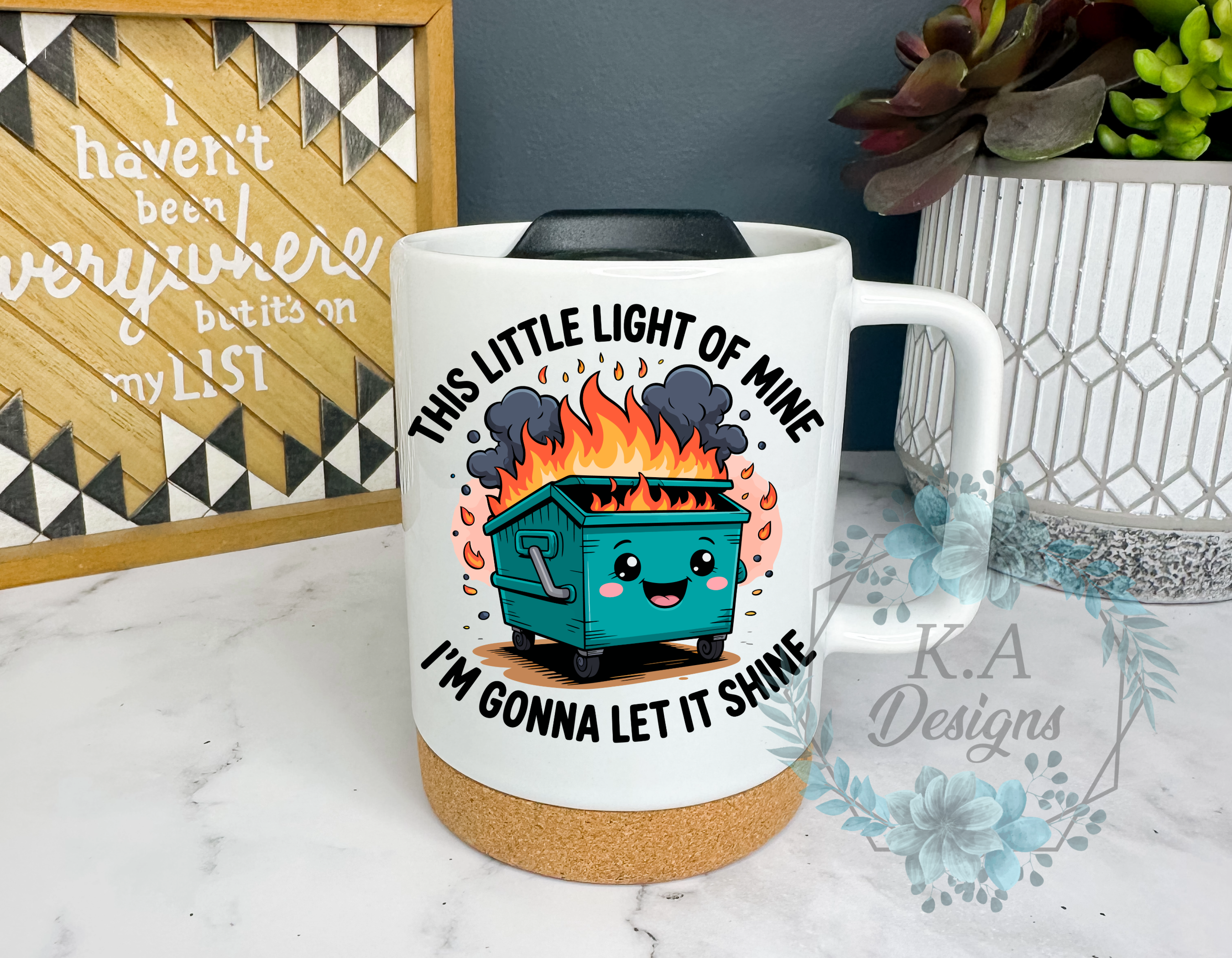 This Little Light Of Mine I'm Gonna Let It Shine Cork Bottom Mug