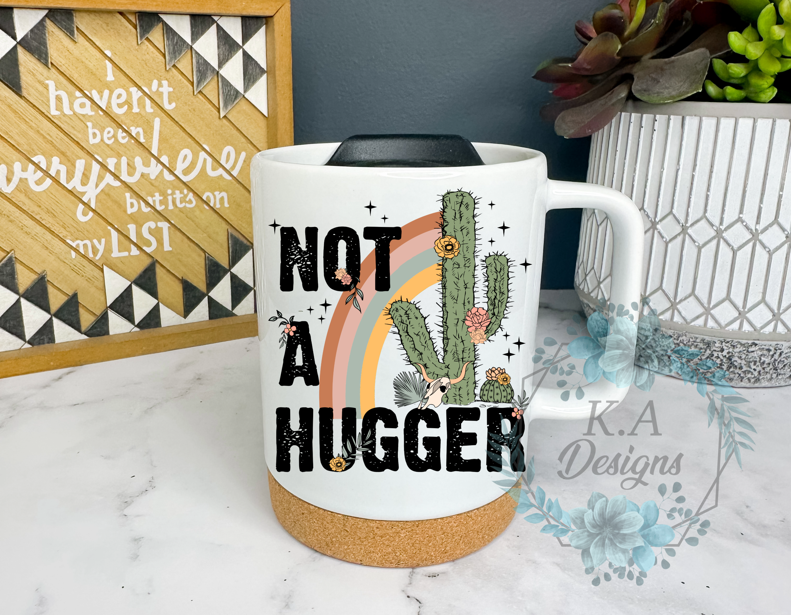 Not A Hugger Cork Bottom Mug