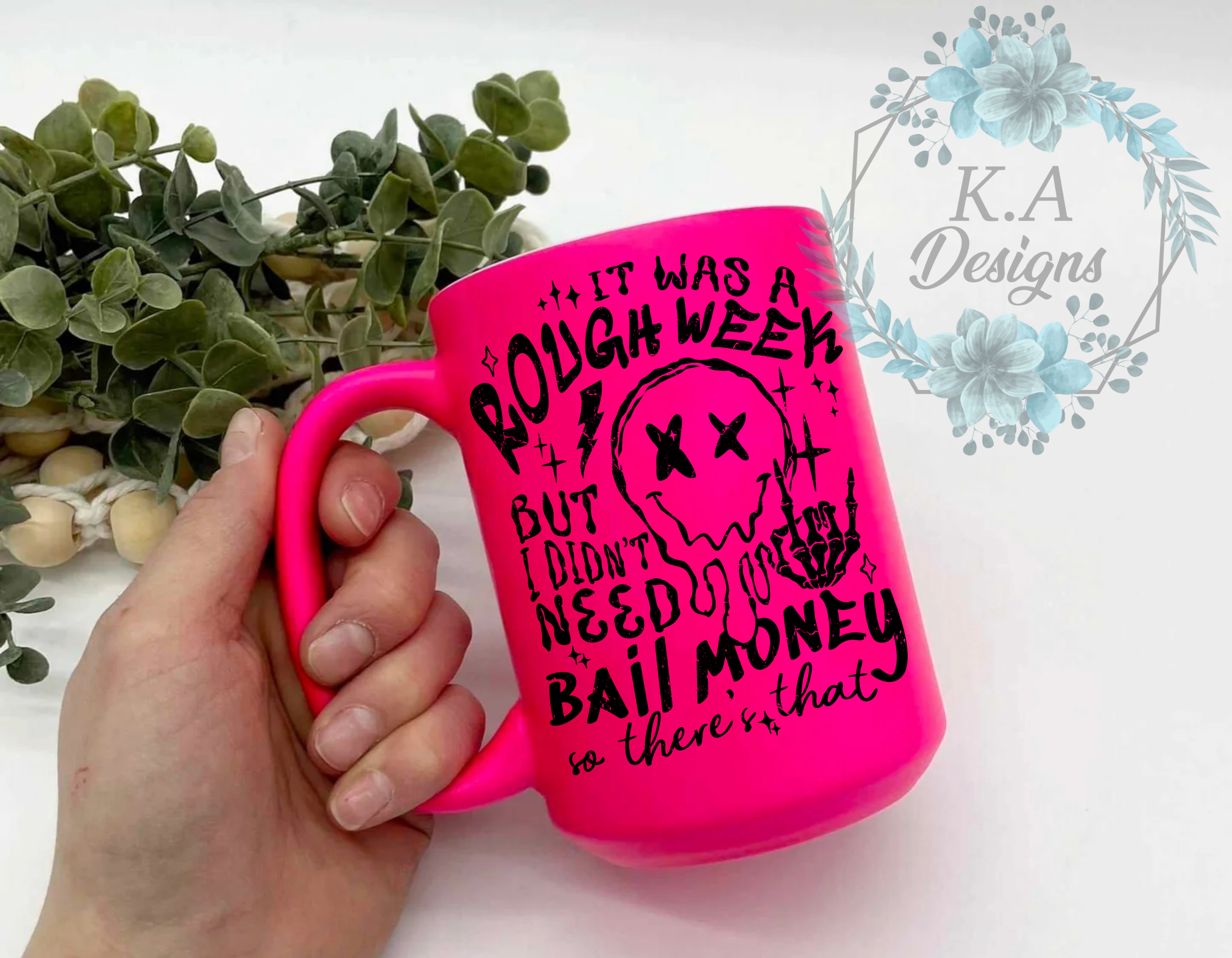 Rough Week Neon Mug
