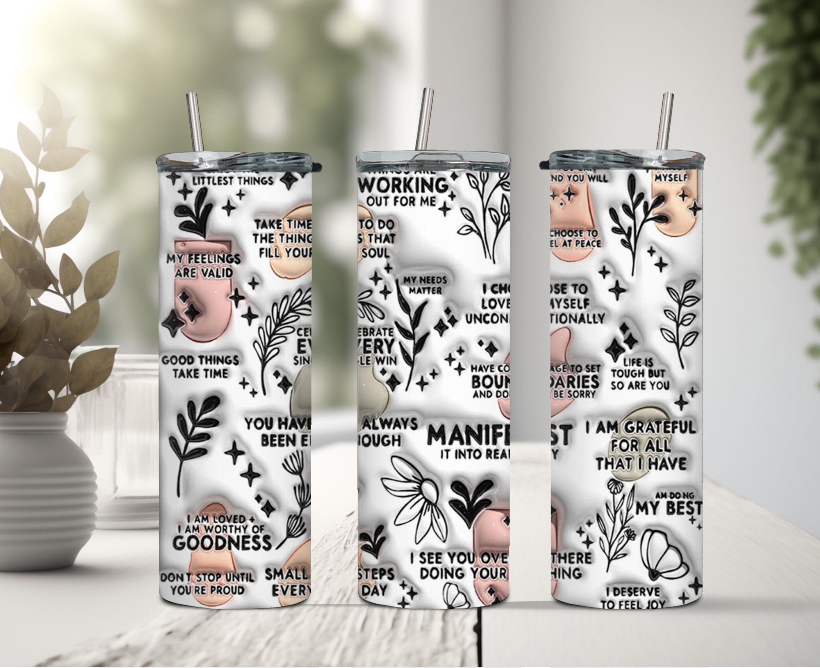3D Daily Reminder Tumbler