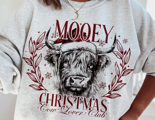 Mooey Christmas-Cow Lover Club Sweatshirt