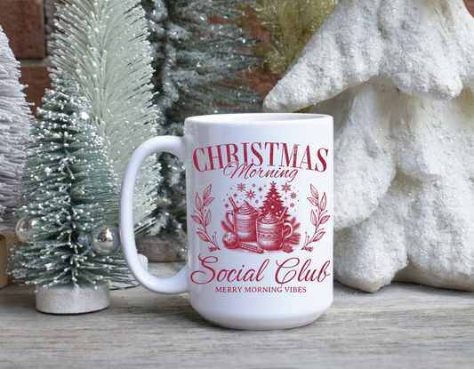 Christmas Morning Social Club-Red Mug