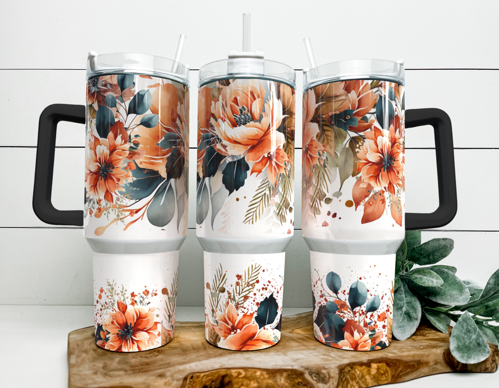 Boho Floral 40oz Tumbler