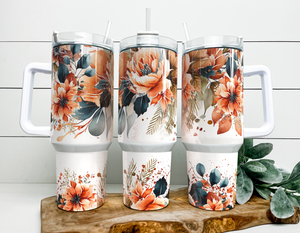 Boho Floral 40oz Tumbler