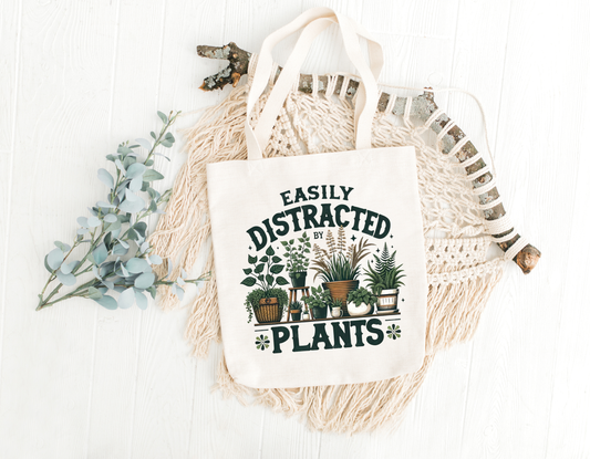 Easily Distracted By Plants Tote Bag