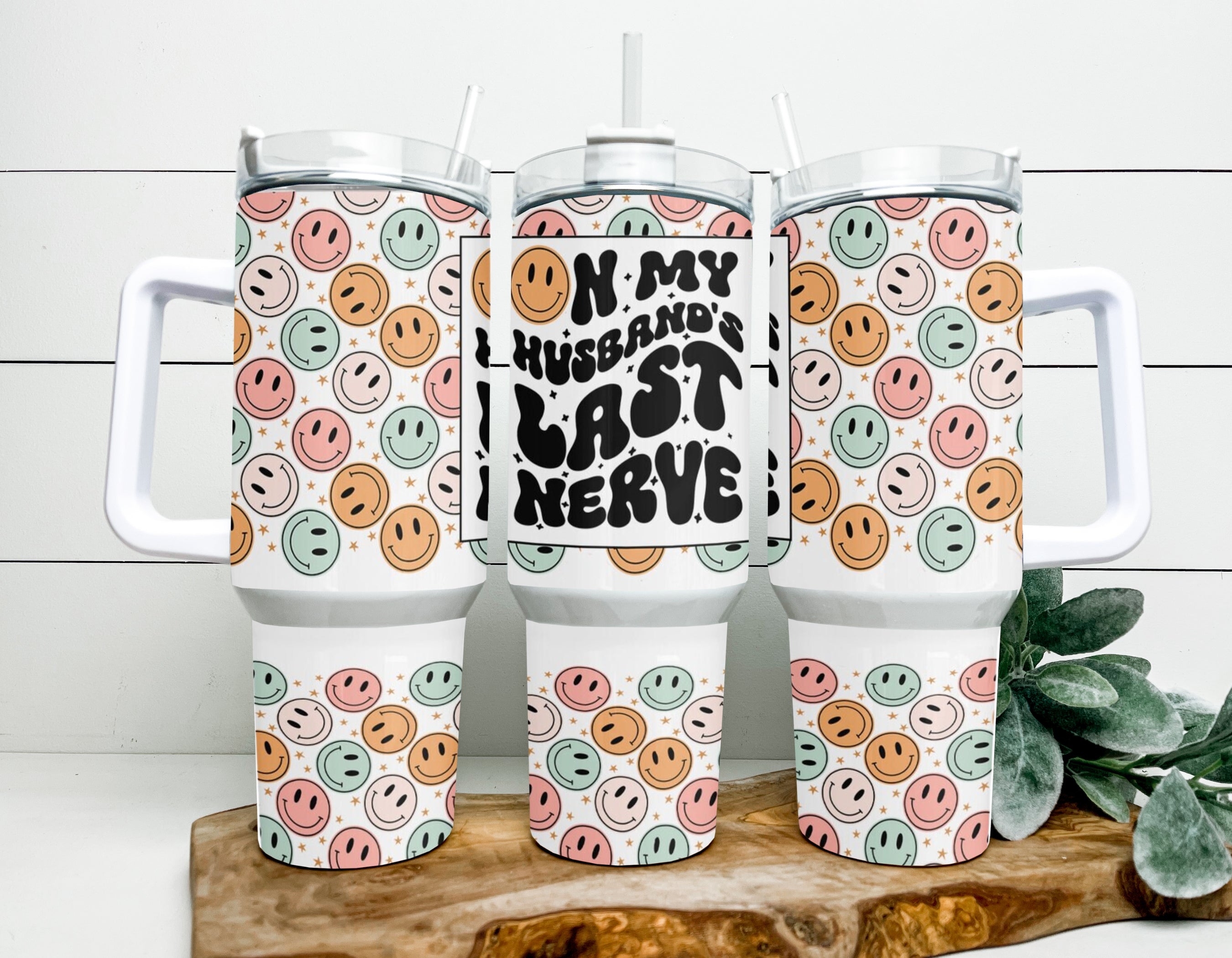 On My Husband's Last Nerve 40oz Tumbler
