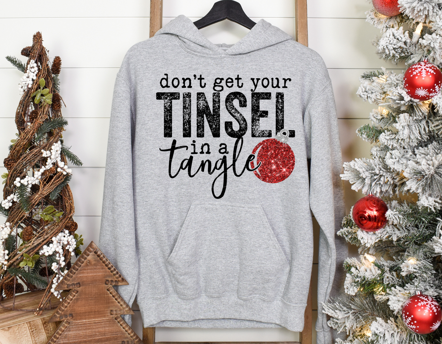 Tinsel In A Tangle Hoodie (Red)