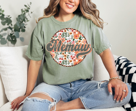 Retro Floral Memaw T-Shirt