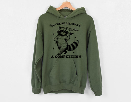 We're All Crazy It's Not A Competition Hoodie