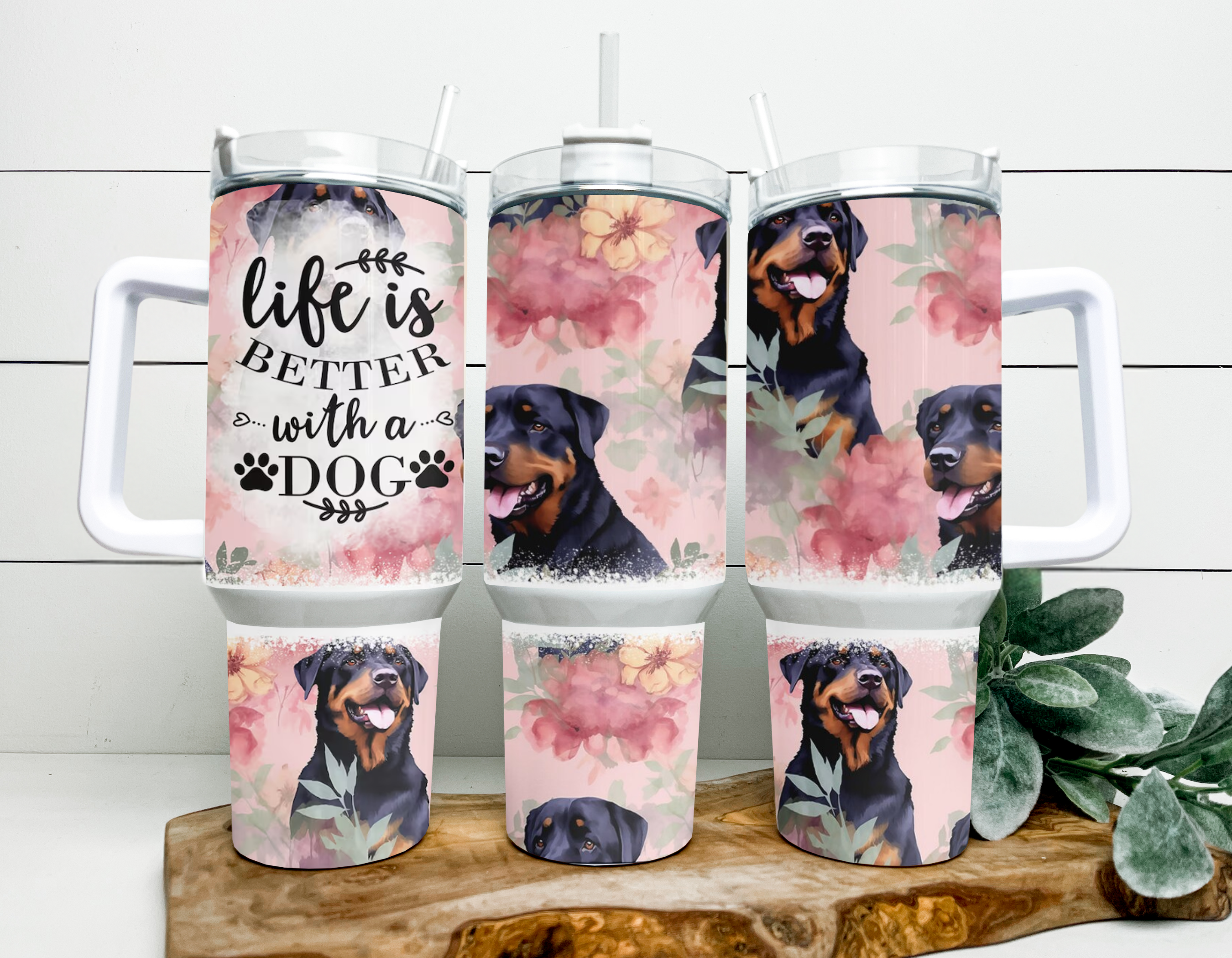 Life Is Better With A Dog-Retweiller 40oz Tumbler