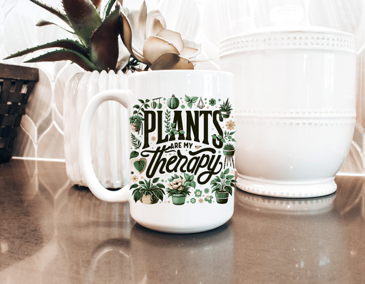 Plants Are My Therapy Mug