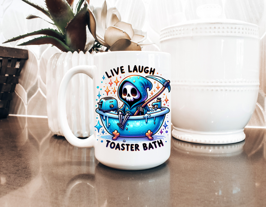 Live Laugh Toaster Bath Mug