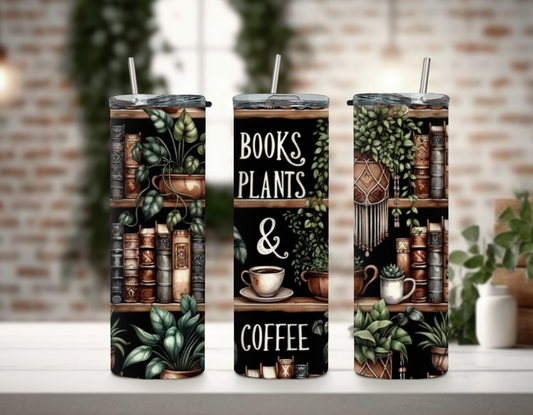 Books Plants & Coffee Tumbler