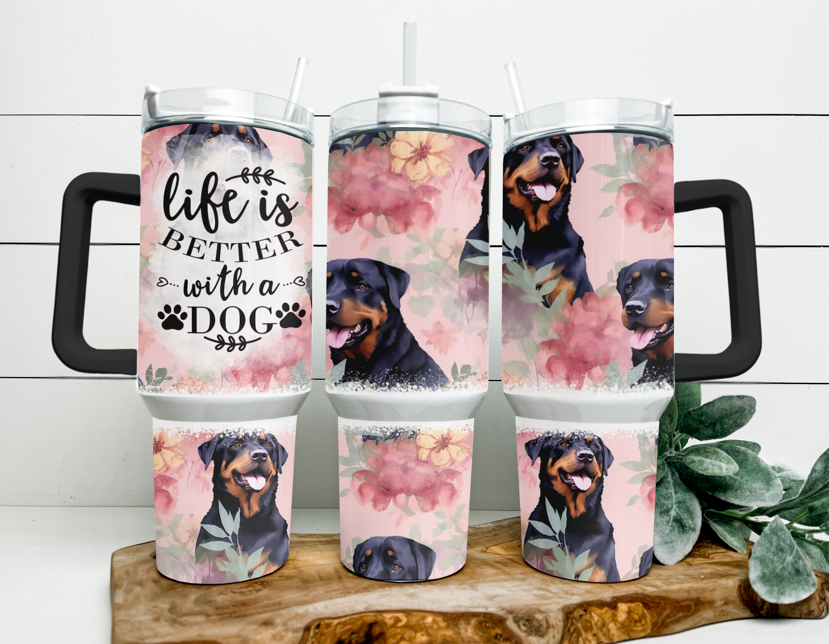Life Is Better With A Dog-Retweiller 40oz Tumbler