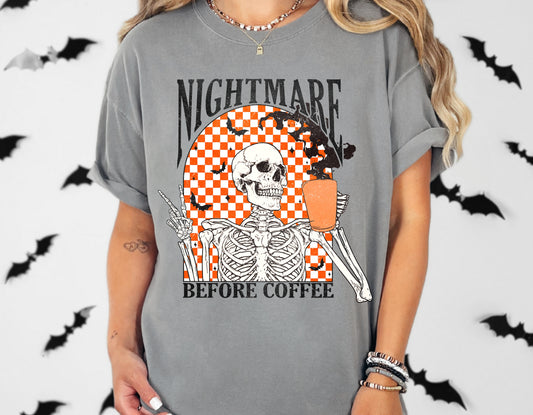 Nightmare Before Coffee T-Shirt (Orange)