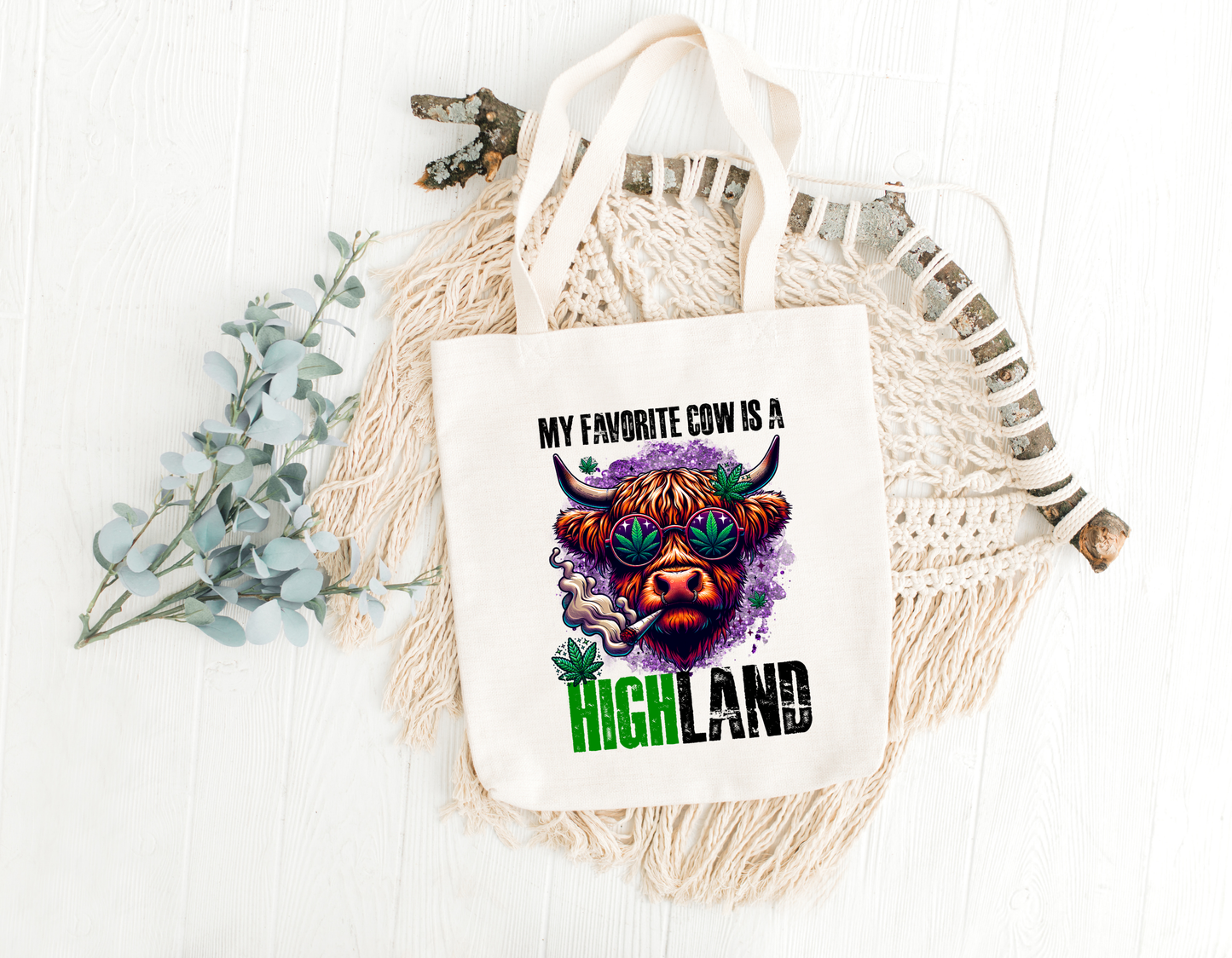 My Favourite Cow Is A Highland Tote Bag