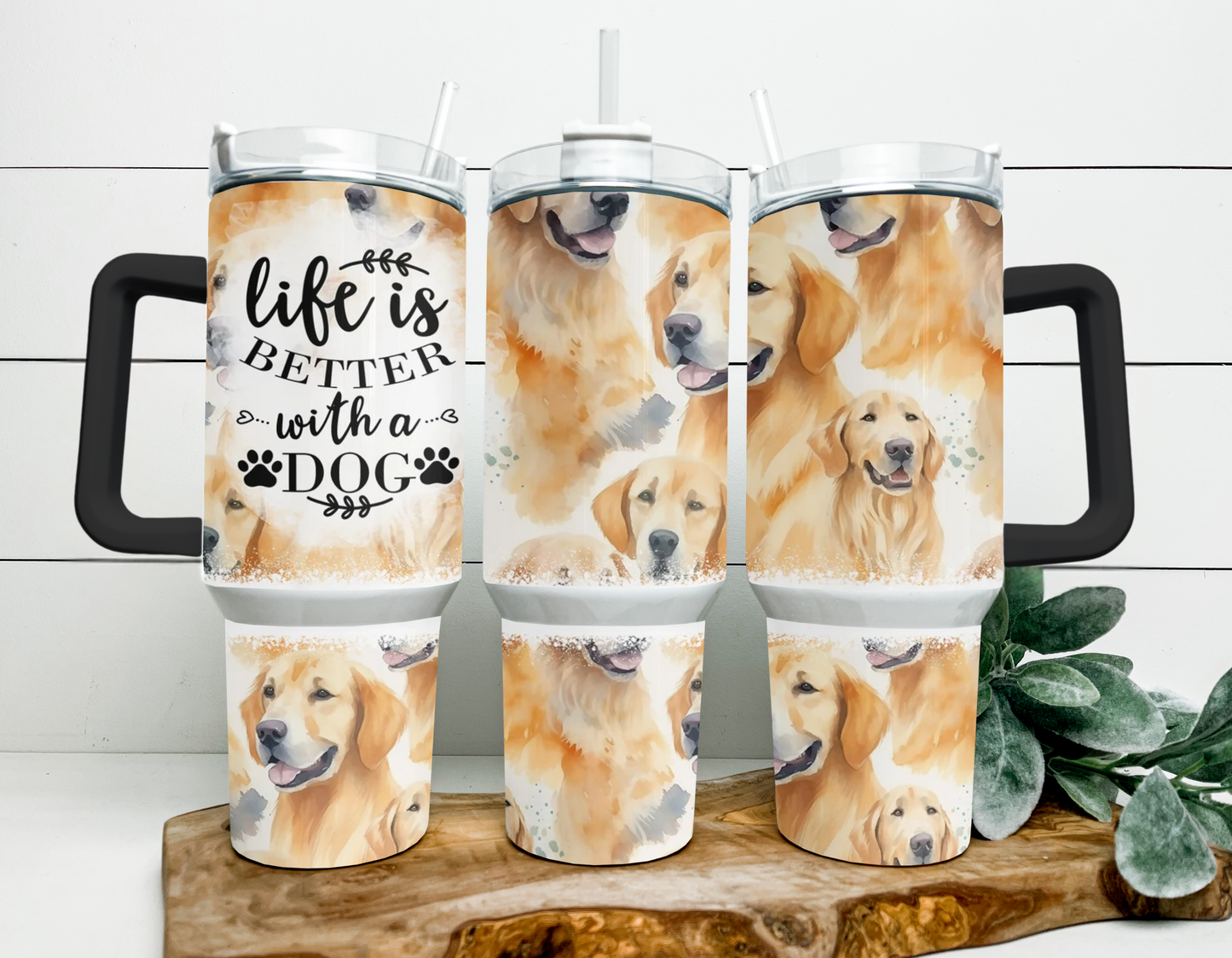 Life Is Better With A Dog-Golden Retriever 40oz Tumbler