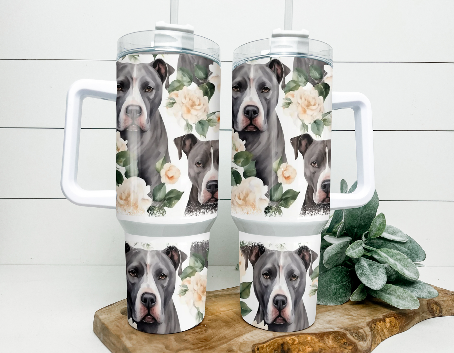 Pitbull-Grey 40oz Tumbler