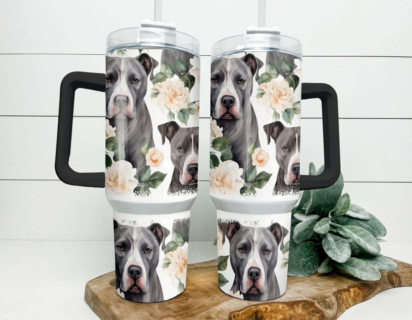 Pitbull-Grey 40oz Tumbler