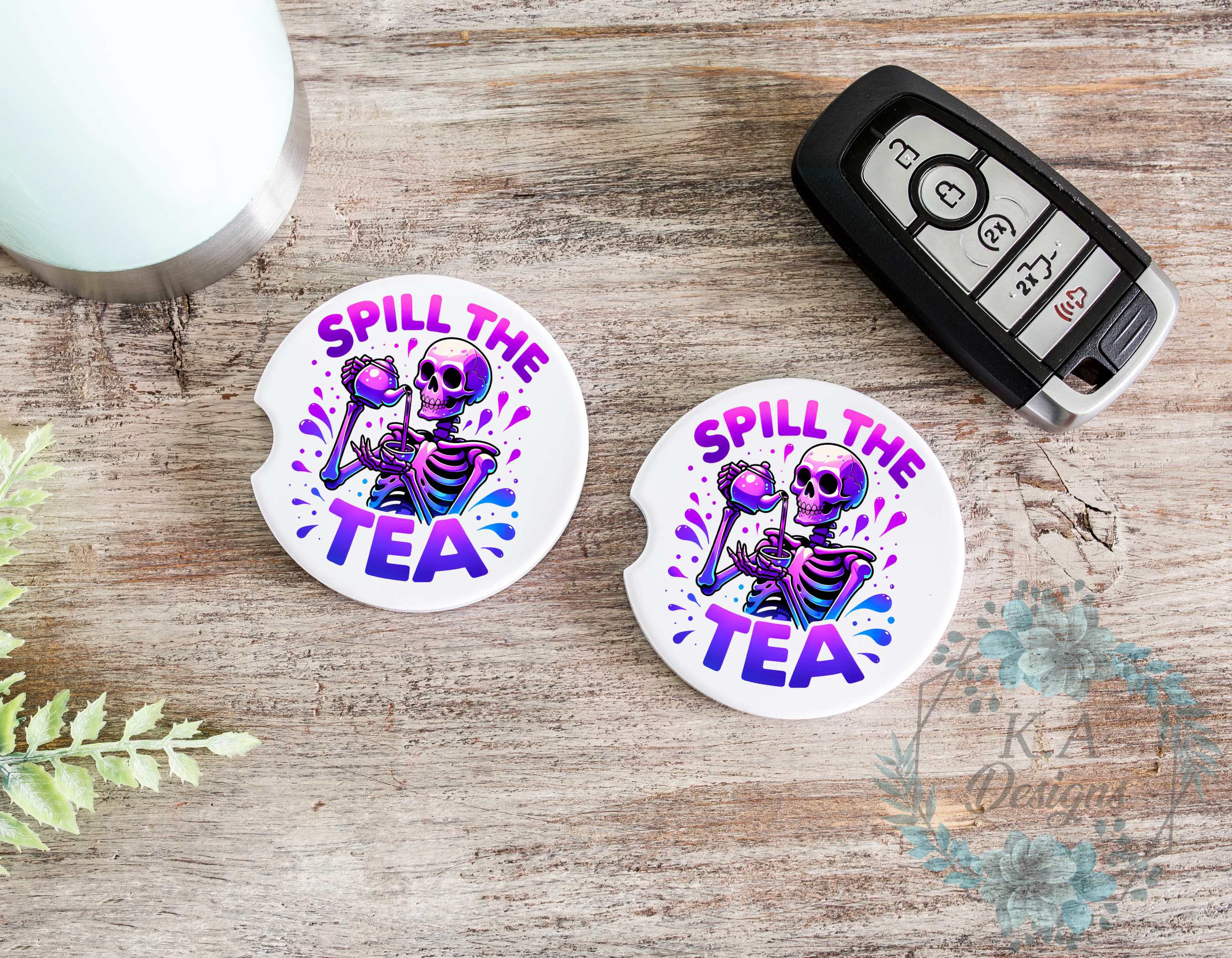 Spill The Tea Car Coasters