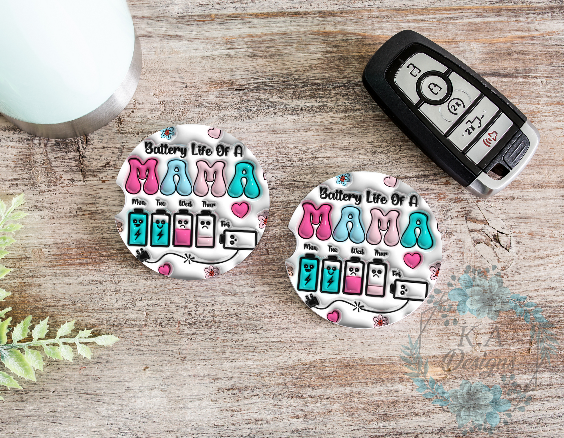 Battery Life Of A Mama Car Coasters