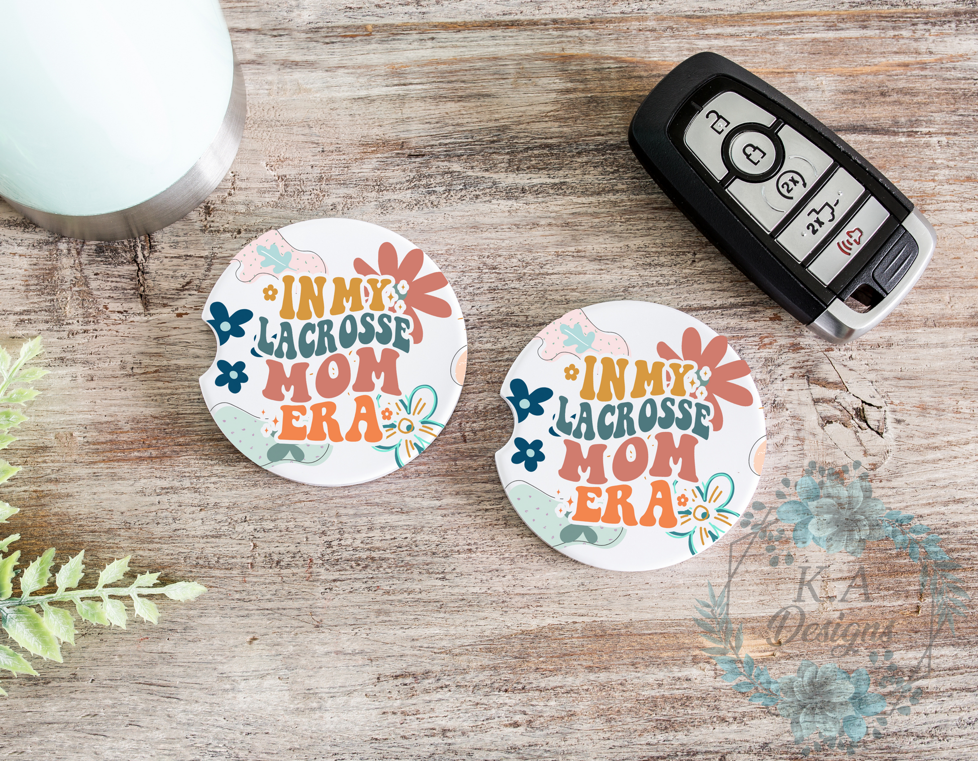 Lacrosse Mom Car Coasters