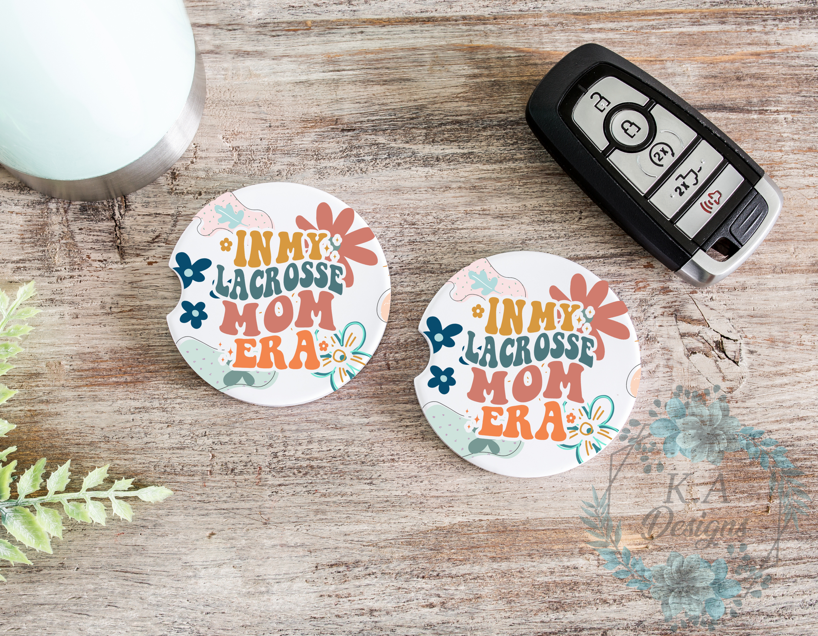 Lacrosse Mom Car Coasters