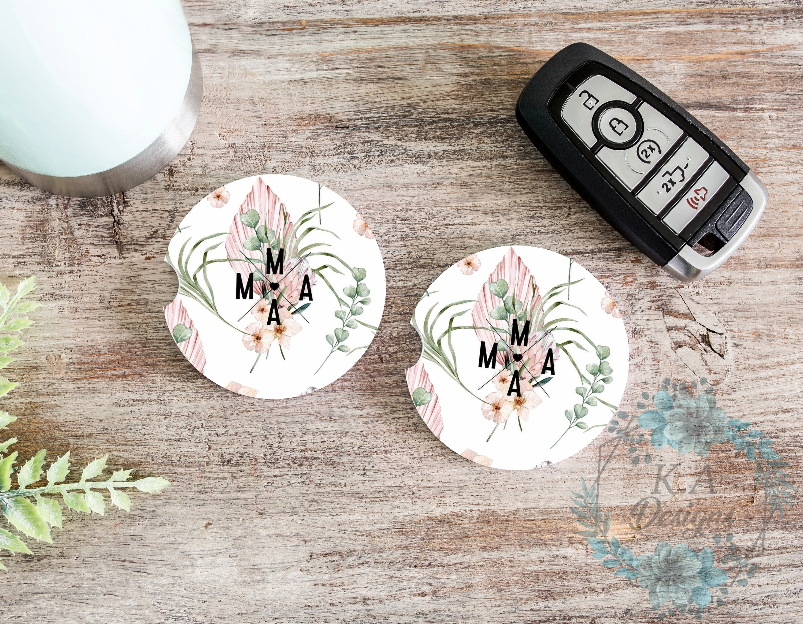 MaMa Boho Ceramic Car Coaster