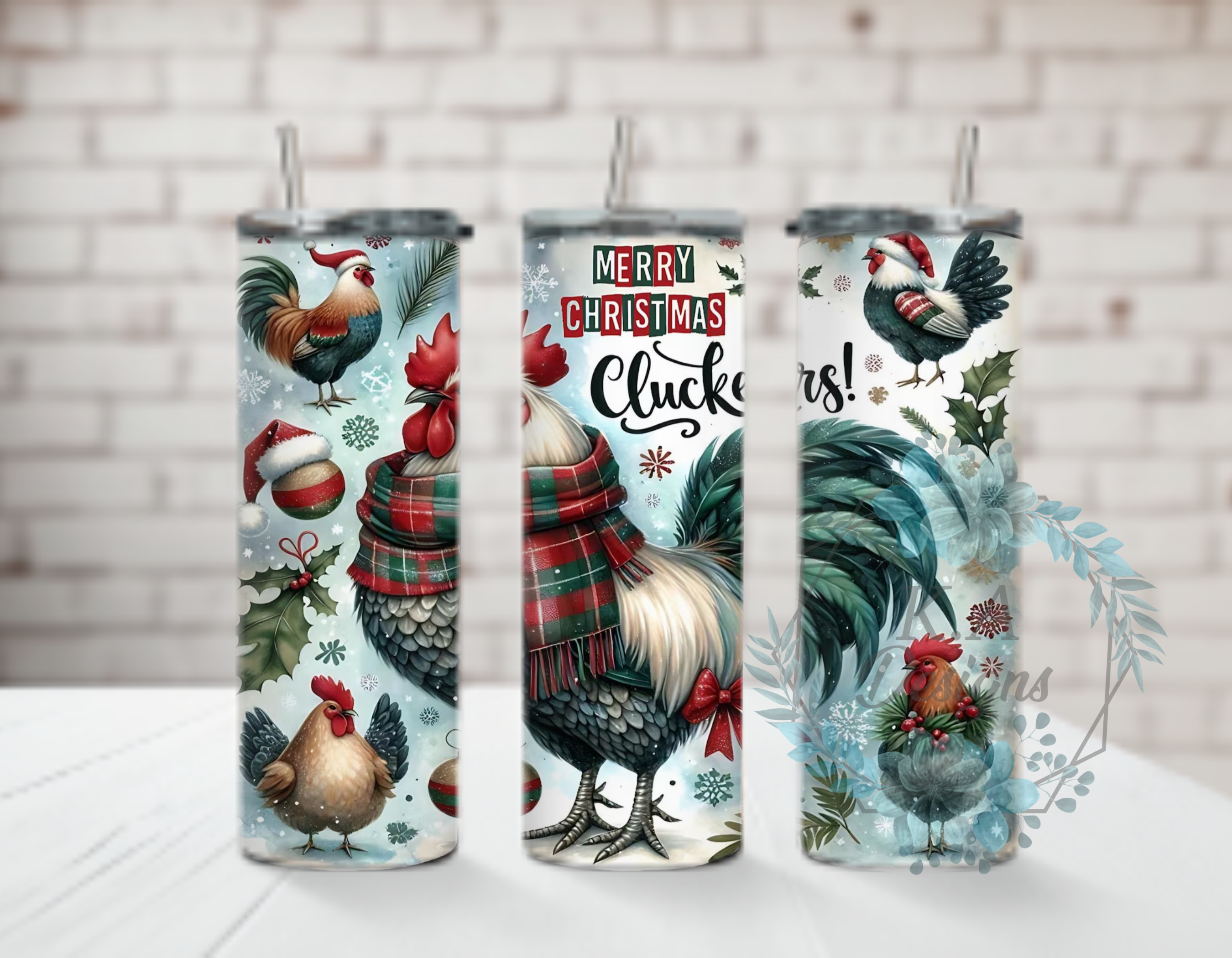 Merry Christmas Cluckers Tumbler