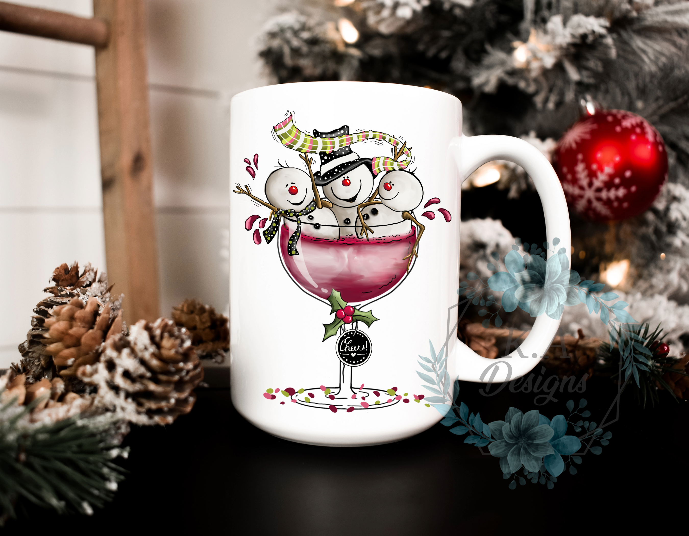 Tipsy Snowmen Mug