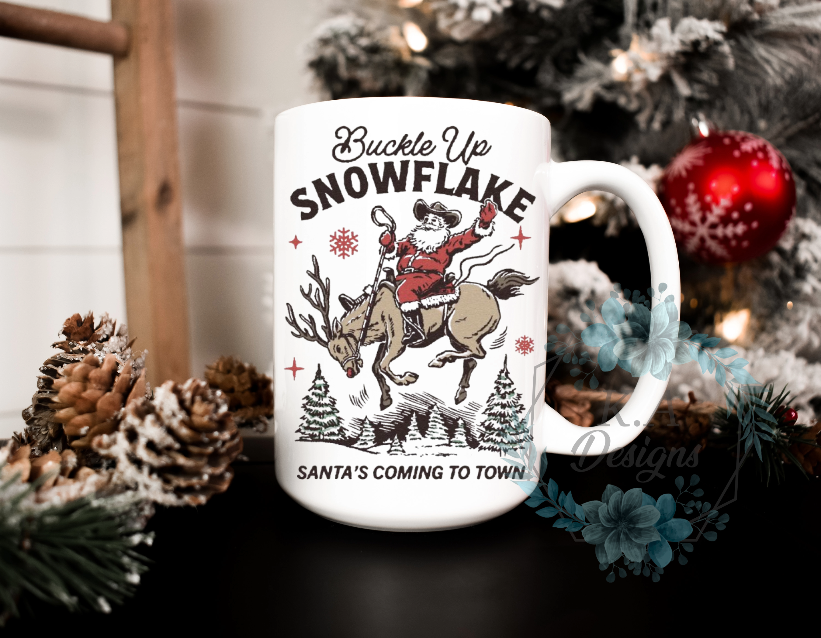 Buckle Up Snowflake Mug