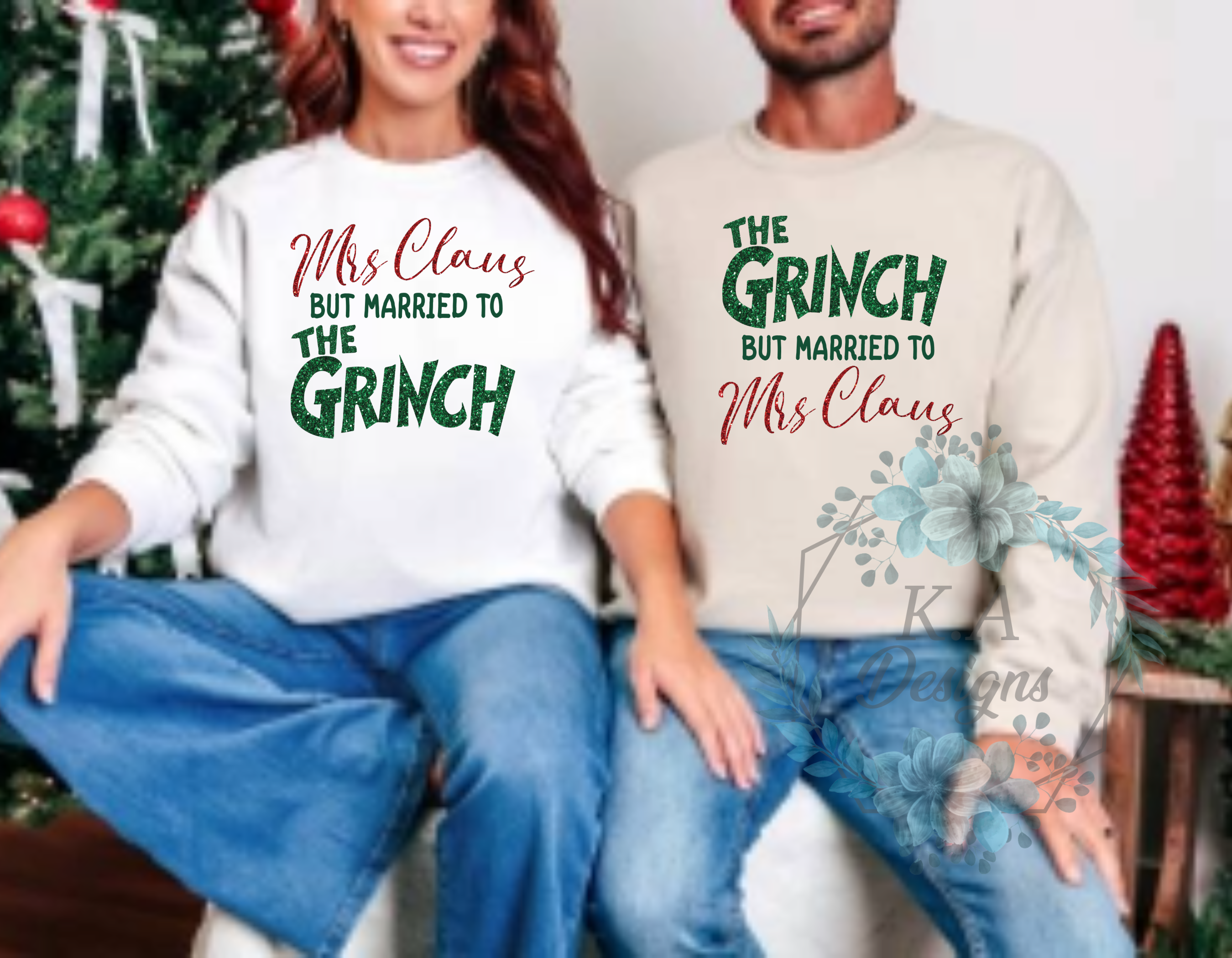 Mrs Claus But Married To The Grinch Sweatshirt