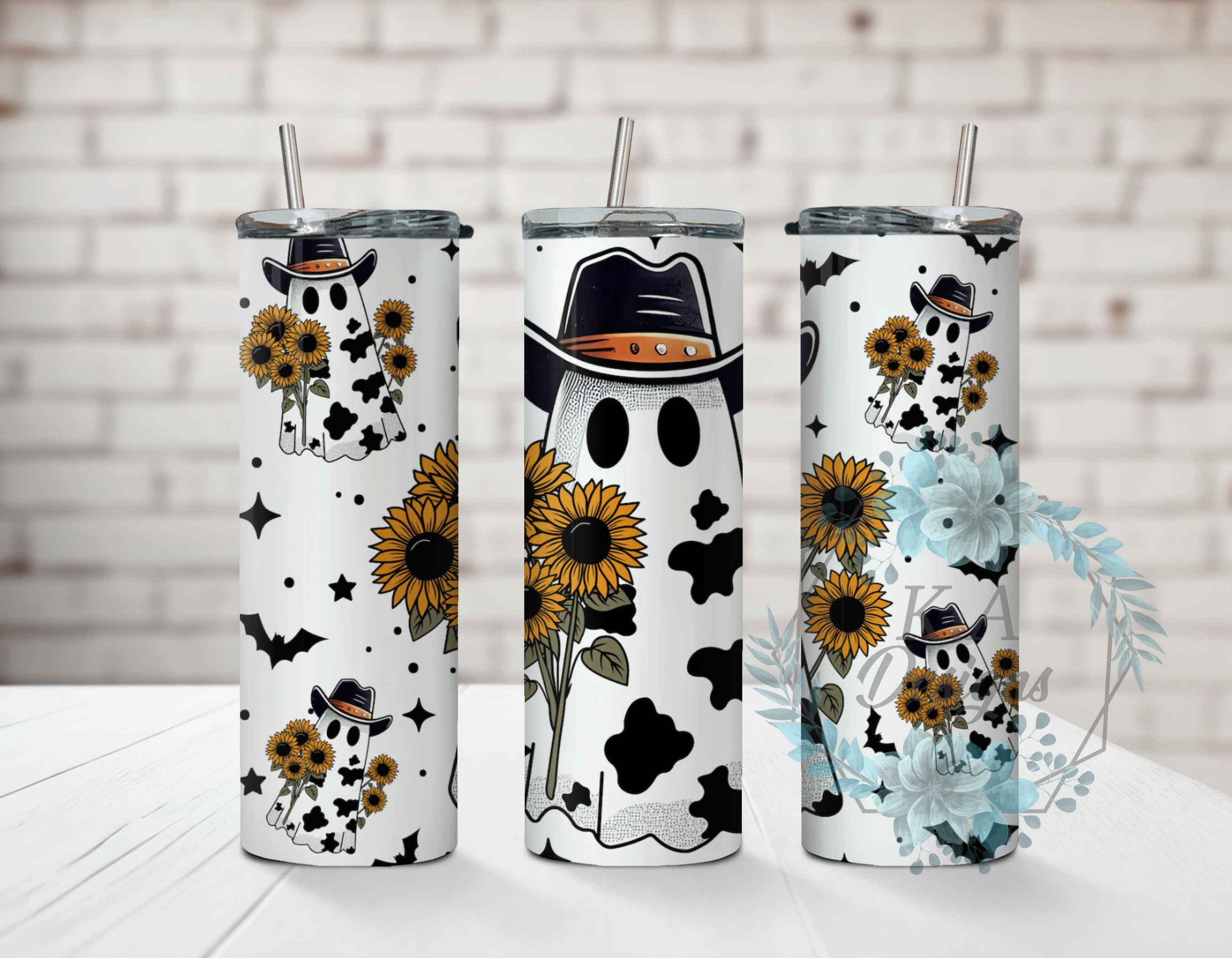 Cow Print Ghost Tumbler