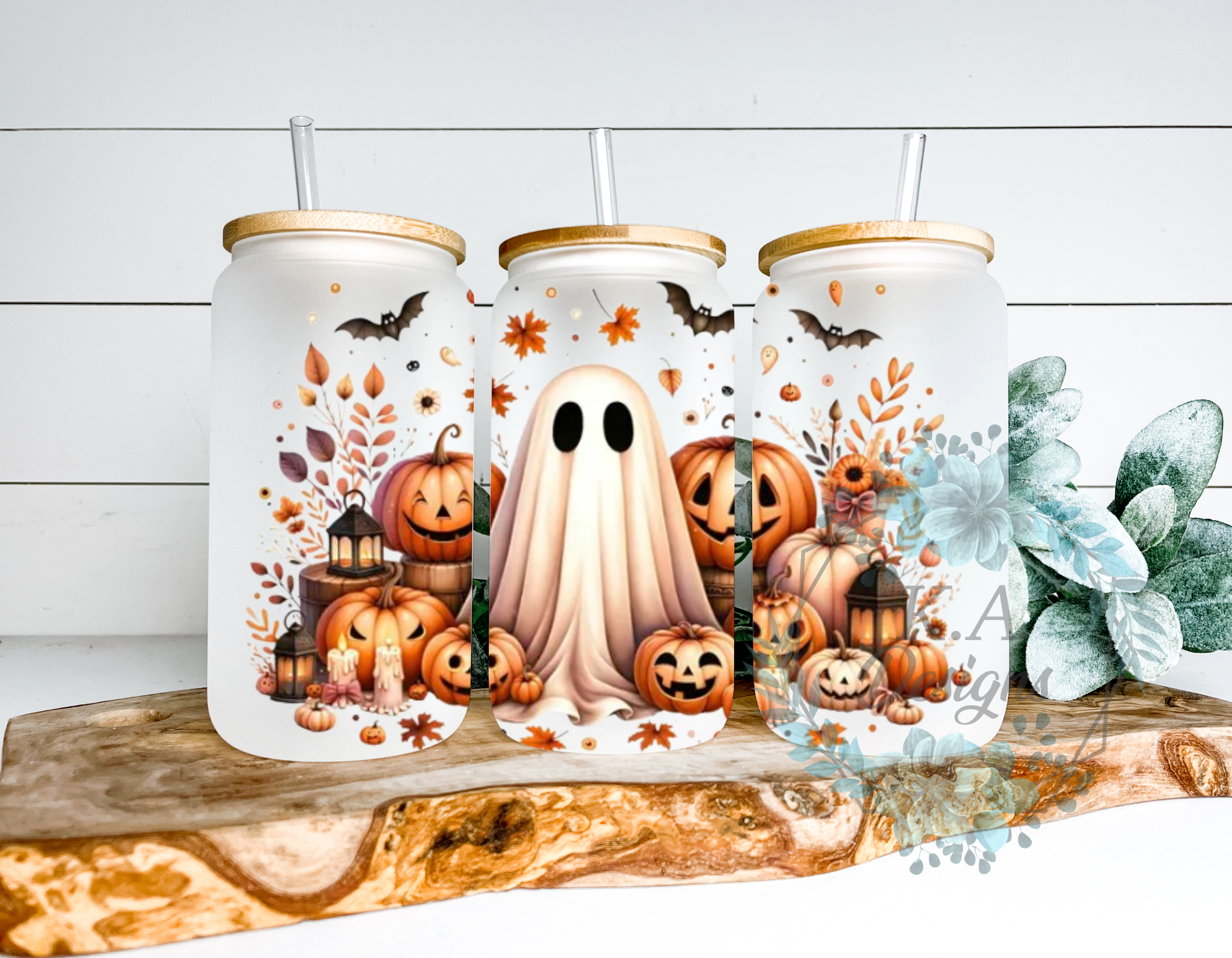Spooky Frosted Glass Can