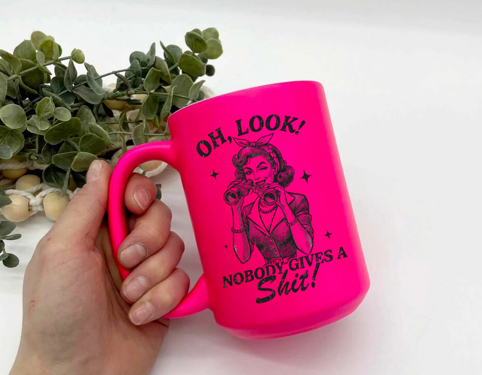 Oh Look, Nobody Gives A Shit Neon Mug