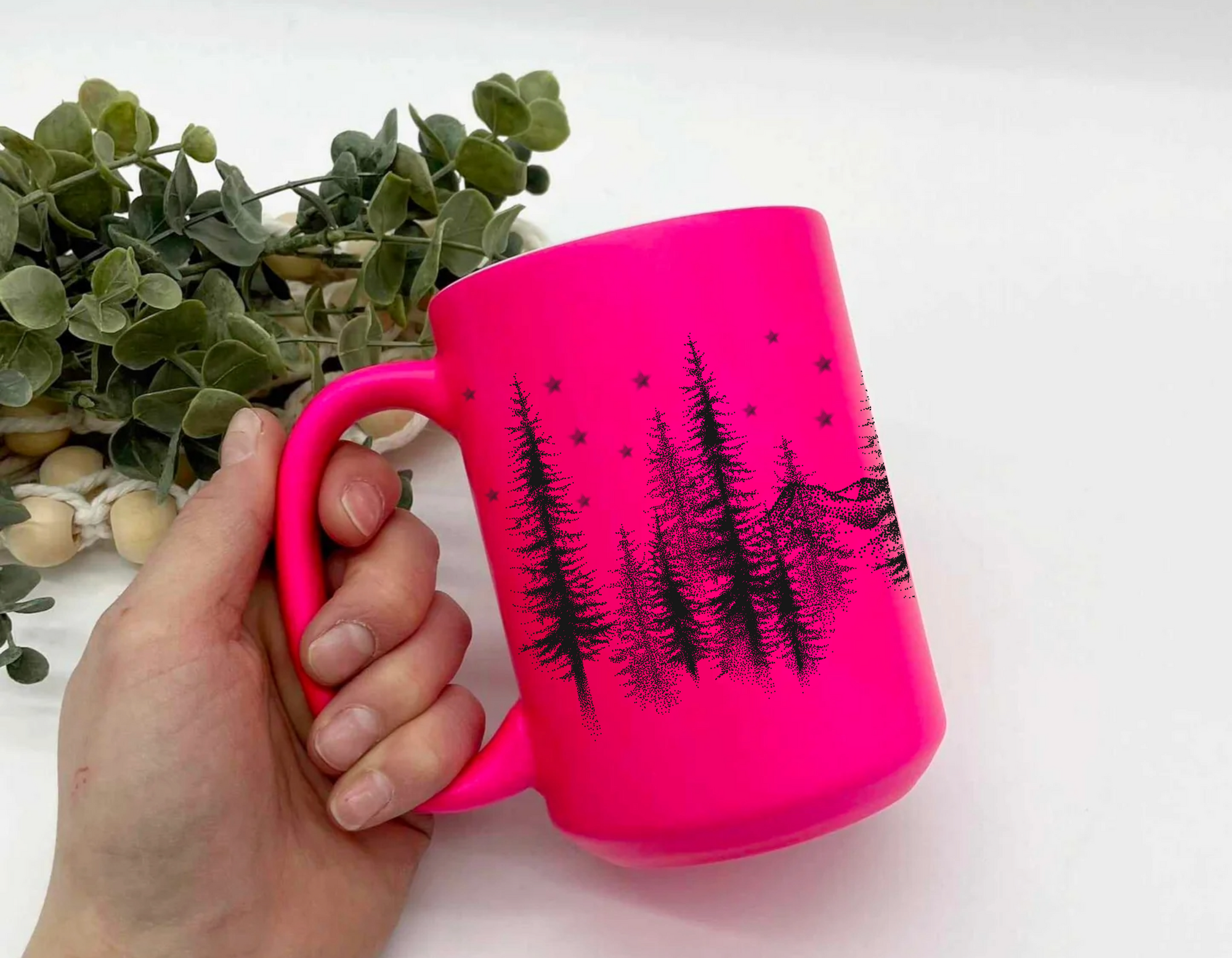 Stary Forrest Neon Mug