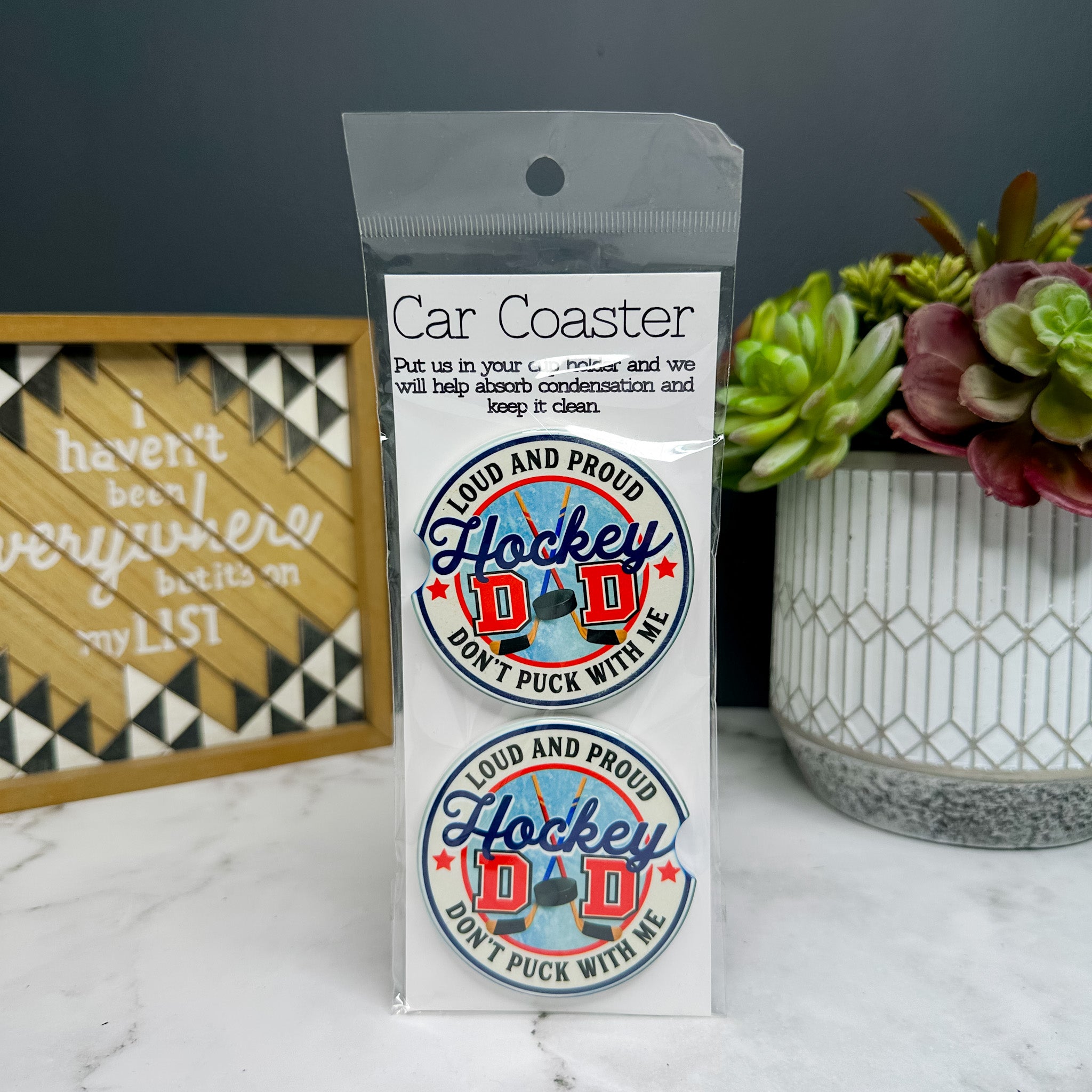 Hockey Dad Car Coasters