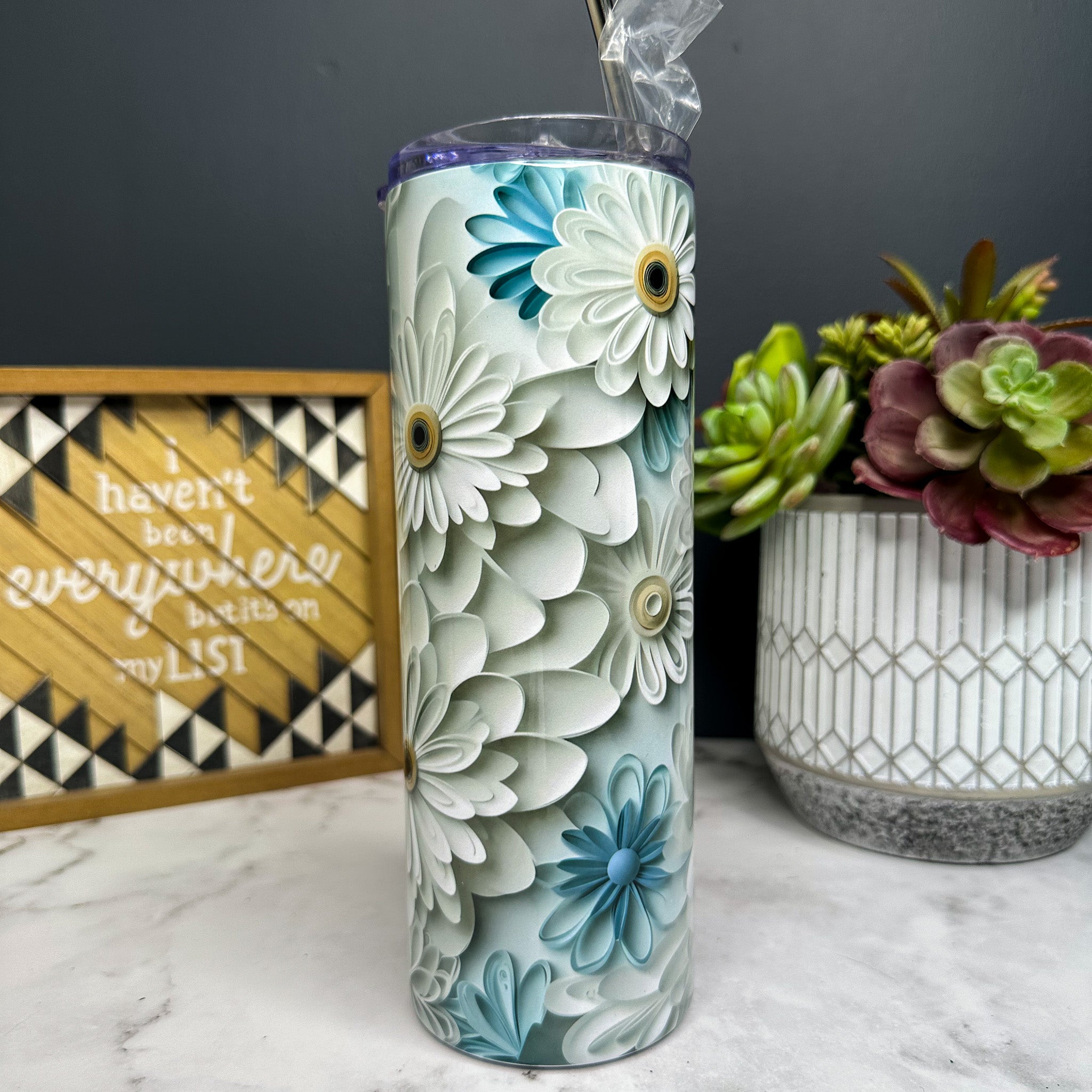 3D Flower Tumbler