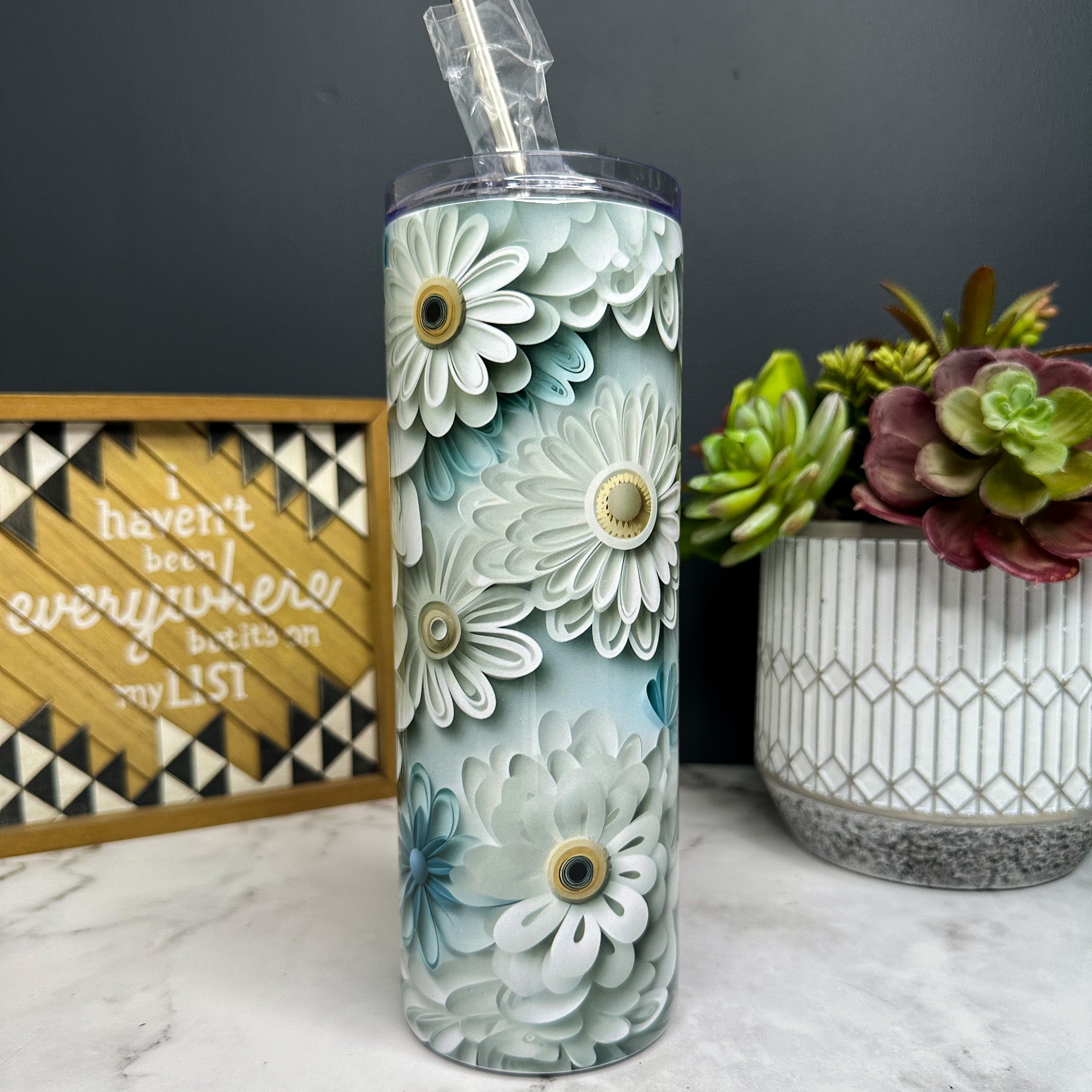 3D Flower Tumbler