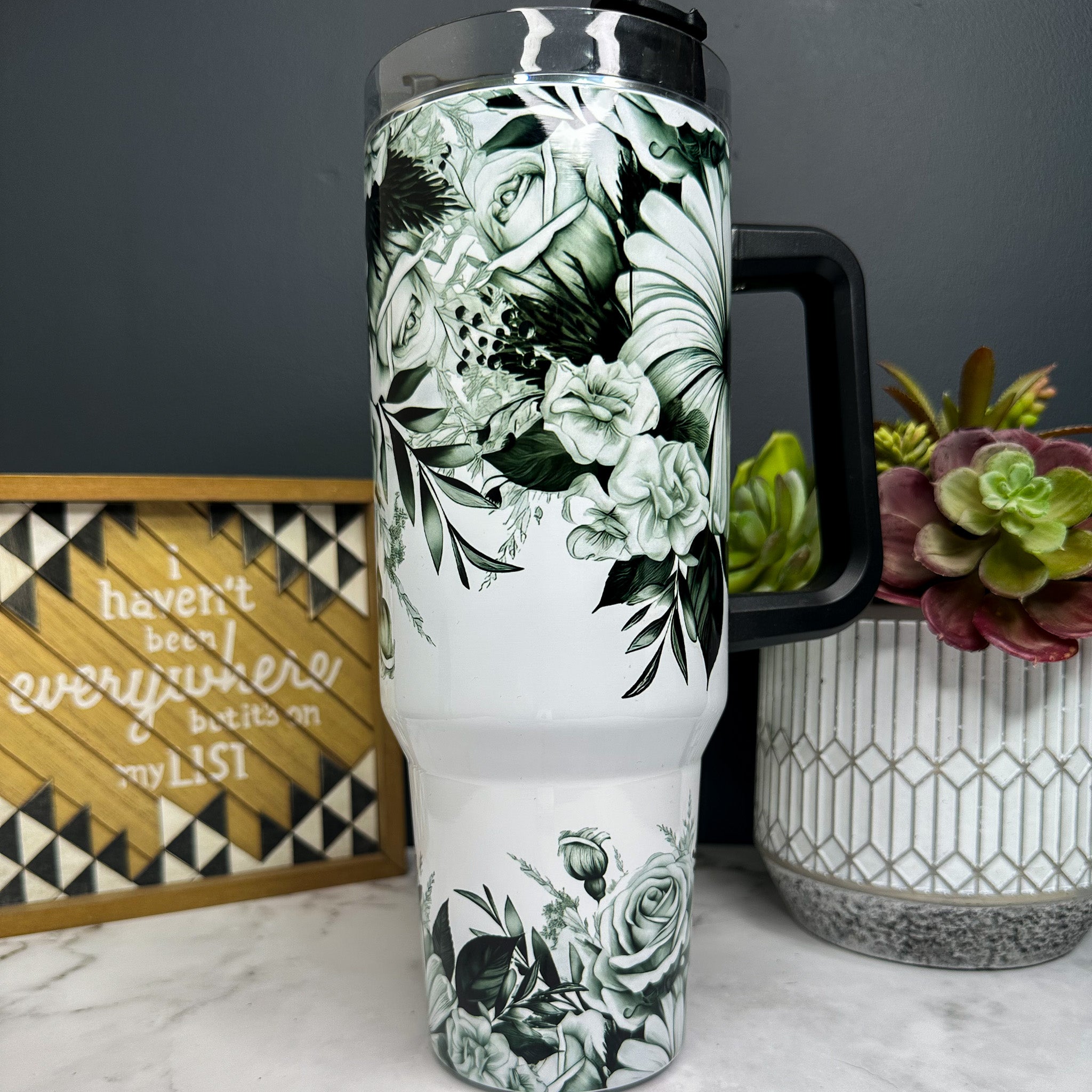 Floral Cow 40oz Tumbler