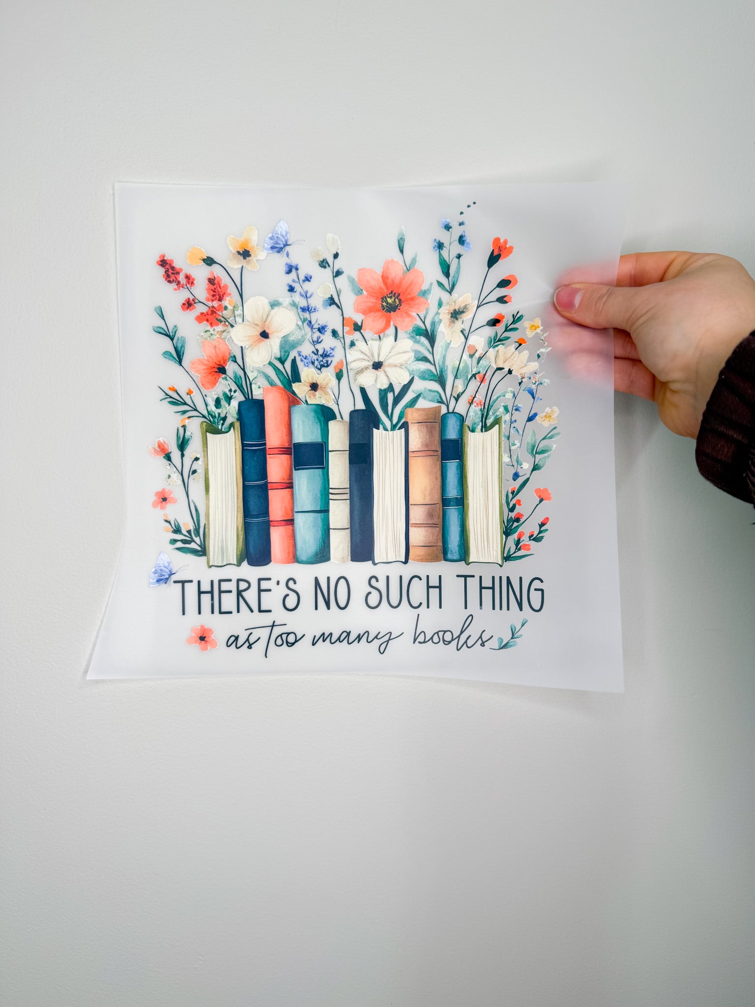 There's No Such Thing As Too Many Books TOTE BAG- Create Your Own Apparel