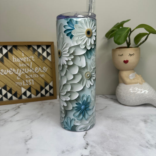 3D Floral Tumbler