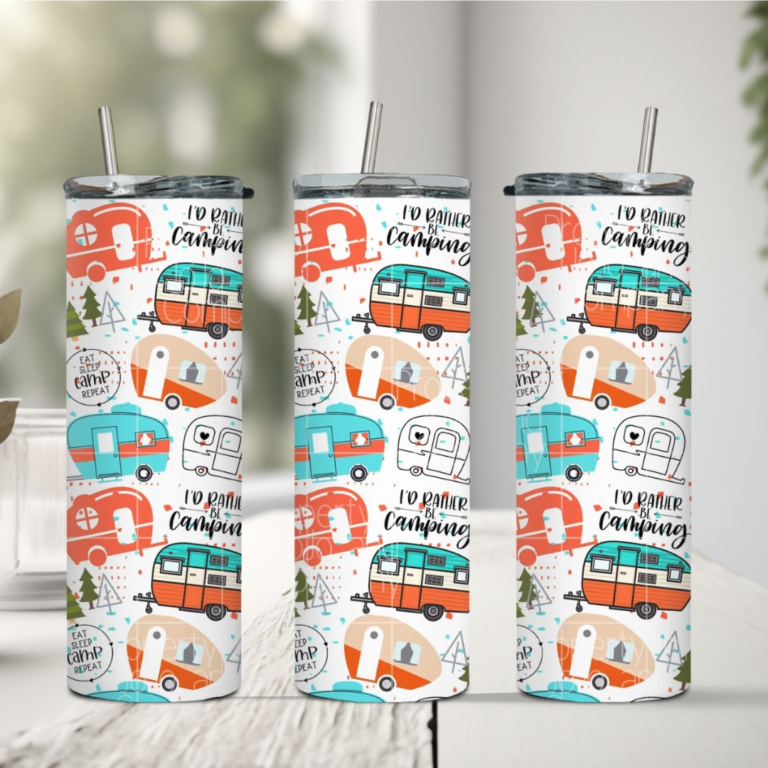 I'd Rather Be Camping Tumbler