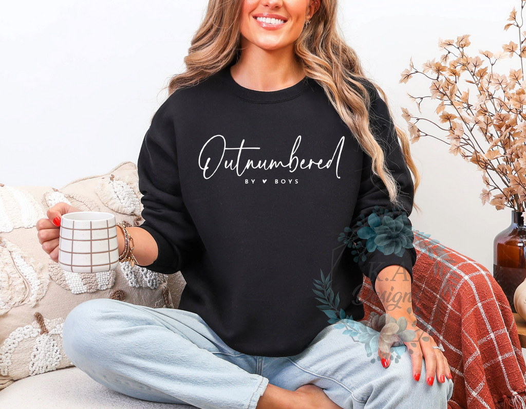 Outnumbered By Boys Sweatshirt