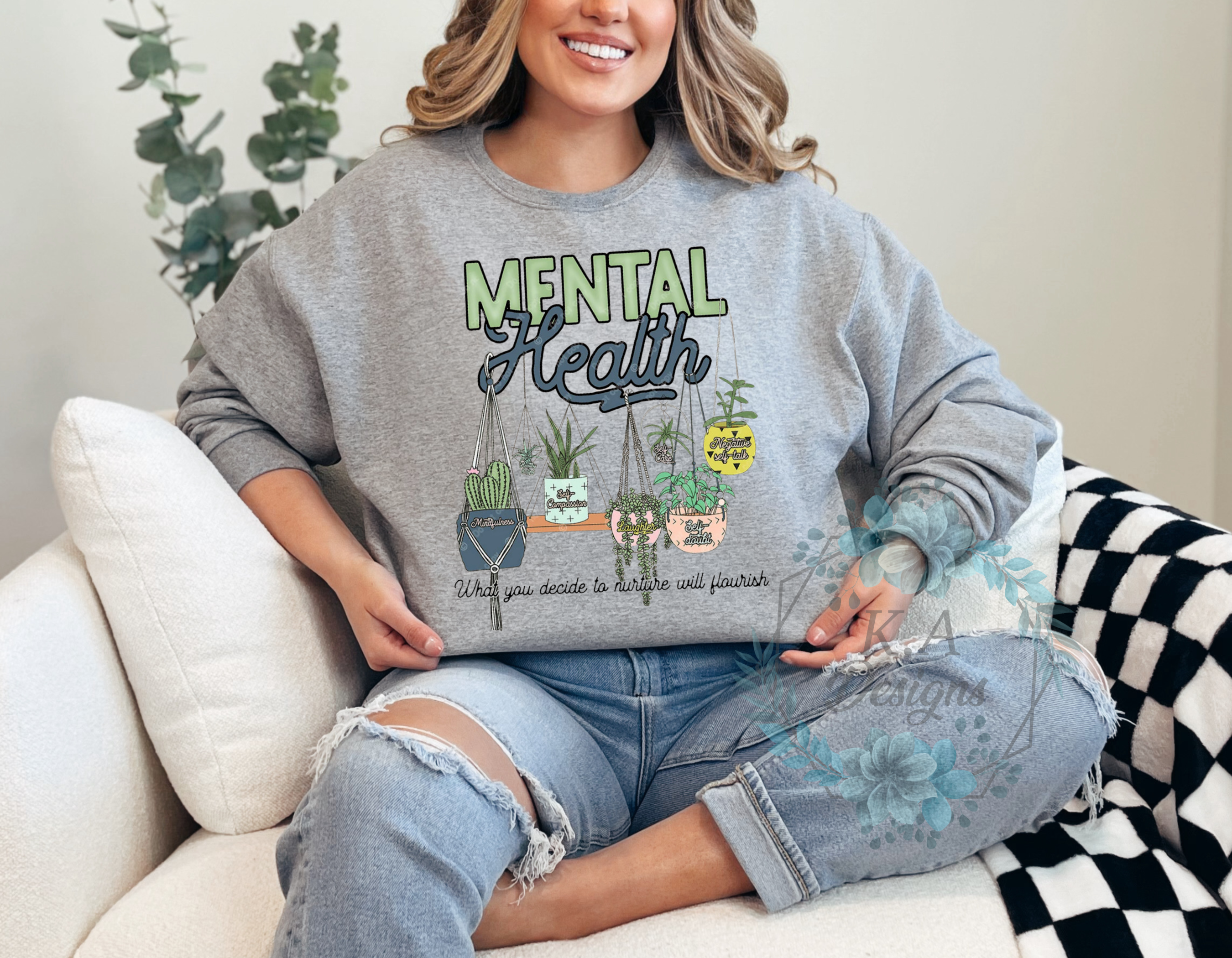 Mental Health Plant Edition Sweatshirt