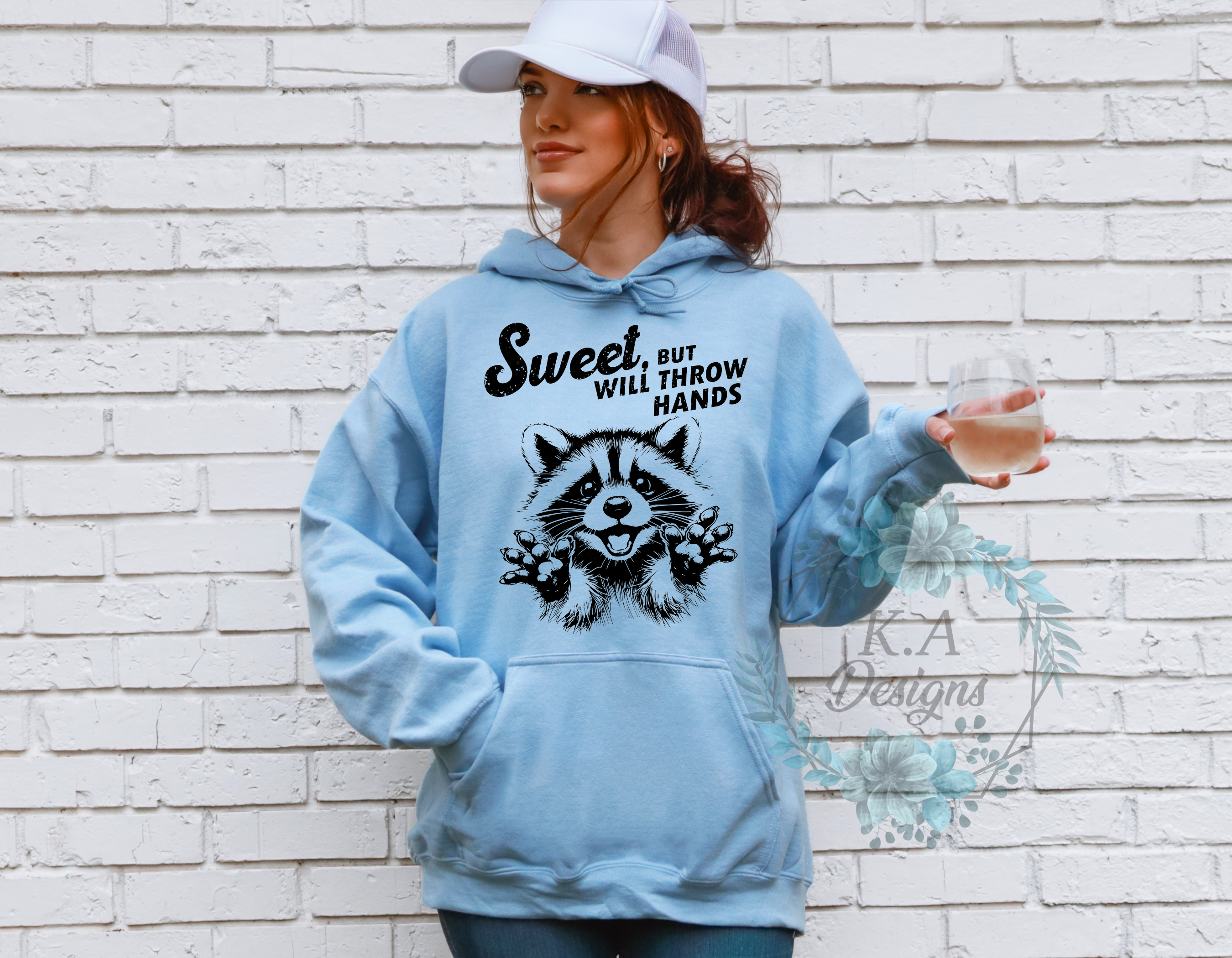 Sweet But Will Throw Hands Hoodie